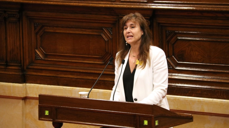 La diputada de JxCat Laura Borràs, durant la seva última intervenció al ple del Parlament.