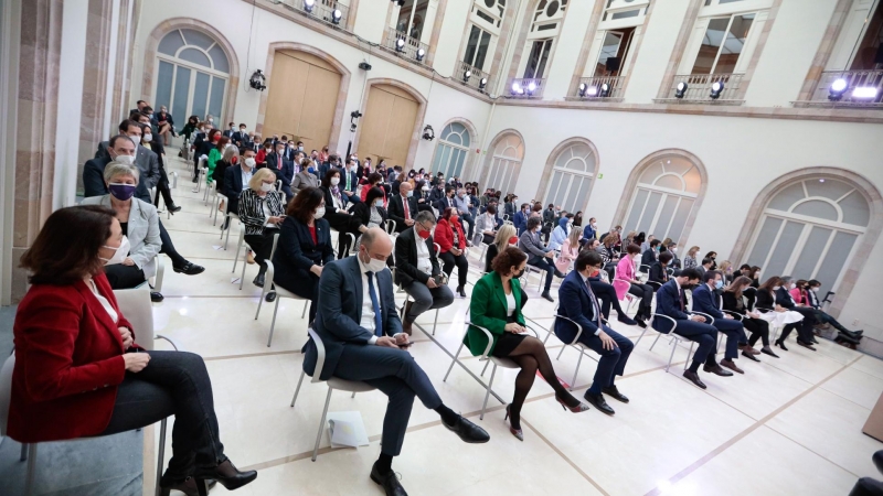 Una imatge de la sessió de constitució del nou Parlament, celebrat a l'auditori de la cambra.