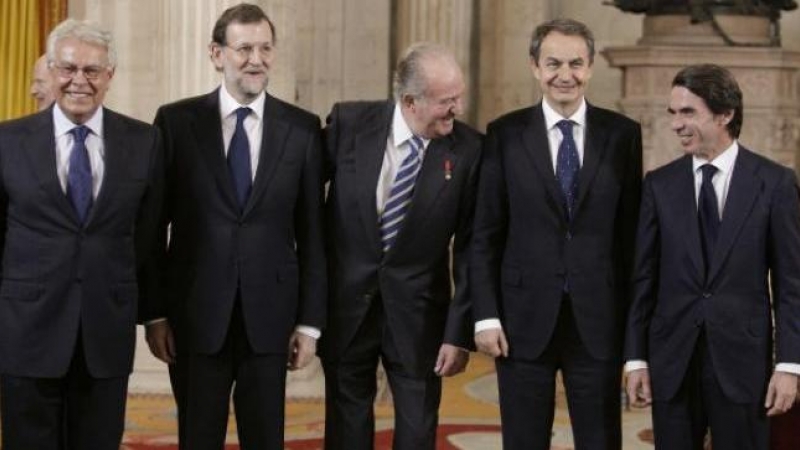 González, Rajoy, Juan Carlos de Borbón, Zapatero, Aznar (2013)