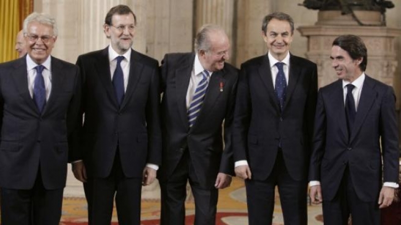 González, Rajoy, Juan Carlos de Borbón, Zapatero, Aznar (2013)