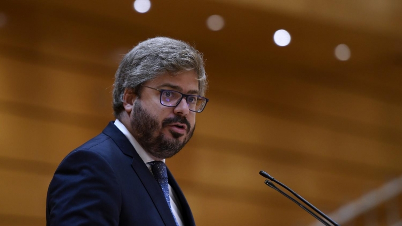 El exsenador de Ciudadanos, Francisco Hervías, durante un pleno en el Senado el pasado 9 de septiembre.