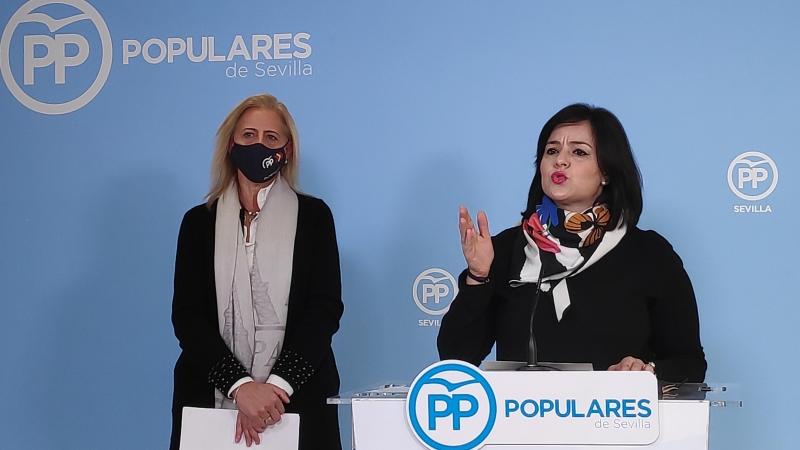Imagen de Virginia Pérez, presidenta del PP de Sevilla, y Lola Romero, candidata por Bormujos. - Partido Popular de Sevilla