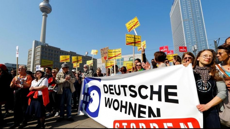 Imagen de archivo de una manifestación de la iniciativa Expropiar a Deutsche Wohnen y compañía.