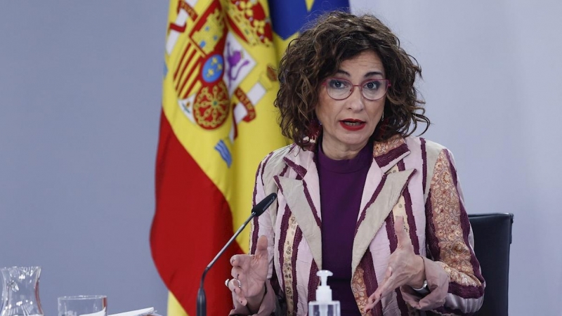 La ministra de Hacienda y portavoz del Gobierno, María Jesús Montero, tras el Consejo de Ministros.