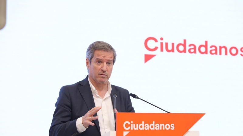 El secretario de Comunicación de Ciudadanos (Cs), Daniel Pérez Calvo, durante una rueda de prensa tras la la reunión del Comité Permanente del partido, en Madrid (España), a 29 de marzo de 2021