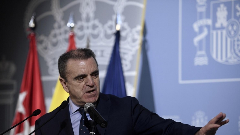 El delegado del Gobierno en Madrid, José Manuel Franco, comparece en rueda de prensa en la sede de la Delegación del Gobierno en Madrid (España), a 4 de marzo de 2021.