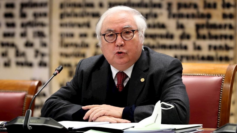 El Ministro de Universidades, Manuel Castells, el pasado jueves en el Senado.