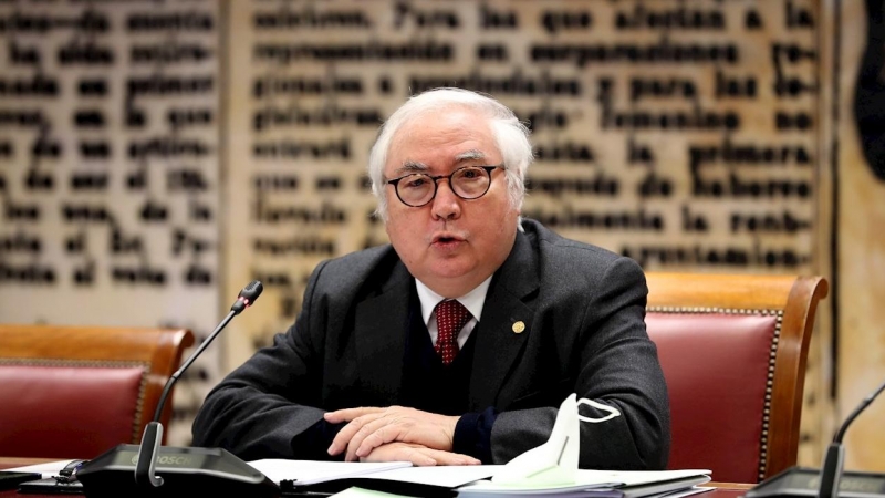 El Ministro de Universidades, Manuel Castells, el pasado jueves en el Senado.