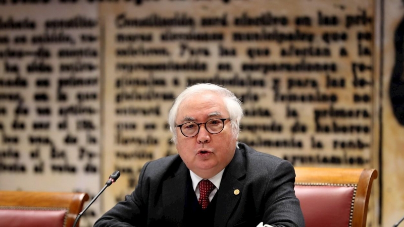 El Ministro de Universidades, Manuel Castells, el pasado jueves en el Senado.