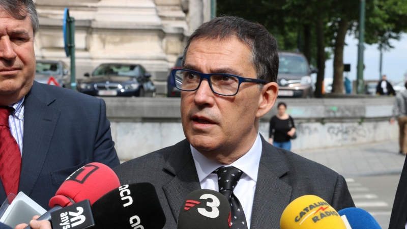 L'advocat i diputat de JxCat Jaume Alonso Cuevillas en declaracions als mitjans a Brussel·les.
