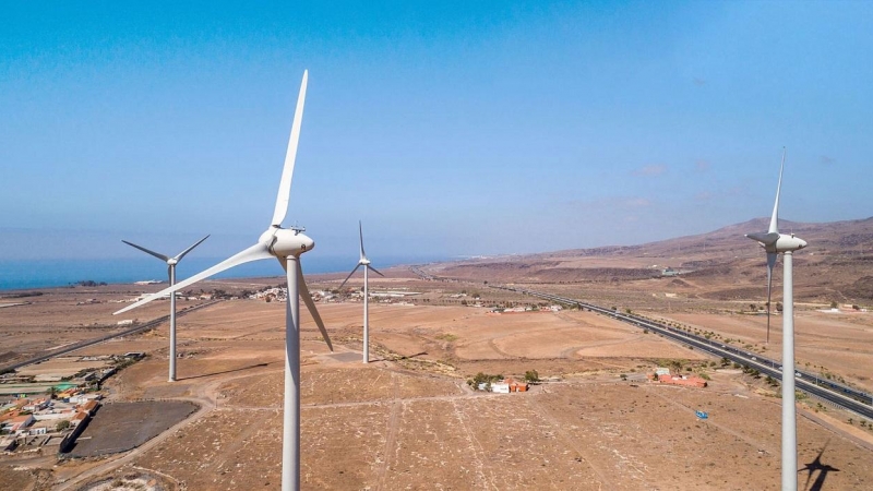 Parque Eólico San Bartolomé, en Gran Canaria, gestionado por Ecoener.