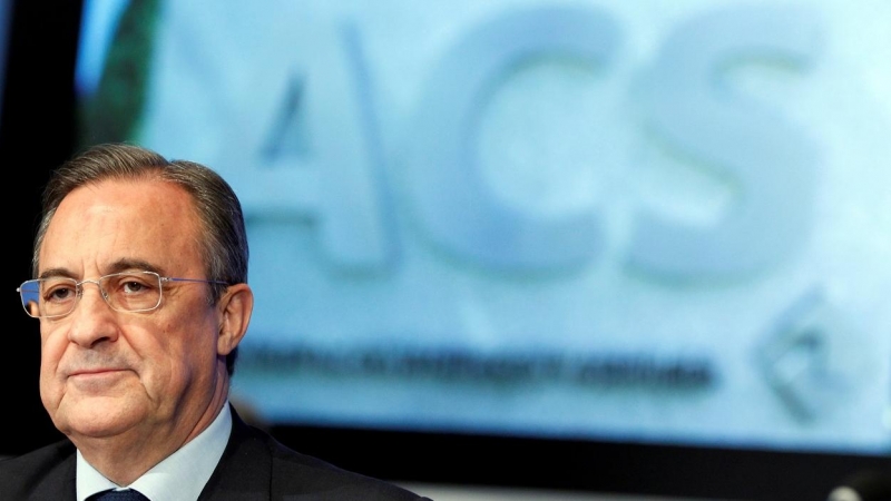 El presidente de ACS, Florentino Perez, en una junta de accionistas de la constructora. REUTERS/Sergio Perez