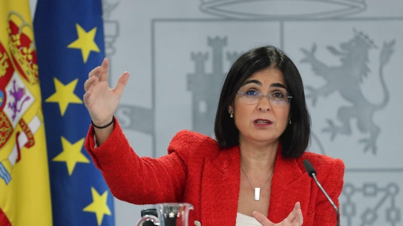 La ministra de Sanidad, Carolina Darias, comparece en rueda de prensa tras la reunión del Consejo Interterritorial del Sistema Nacional de Salud (CISNS), este miércoles en Madrid.