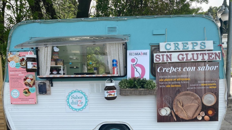 La primera ‘food track’ de crepes de Red Madre lleva tres fines de semana instalada en el Parque Grande de Zaragoza.