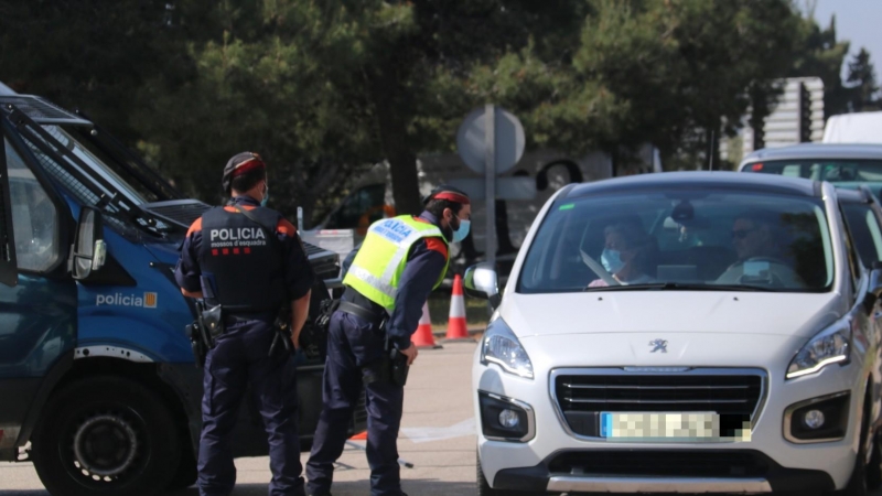 Un control de mobilitat dels Mossos a les Terres de l'Ebre.