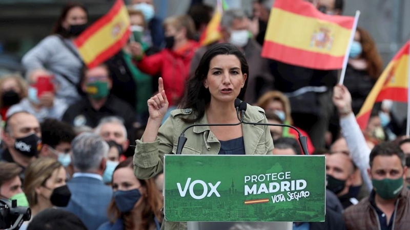 La candidata de Vox a la presidencia de la Comunidad de Madrid, Rocío Monasterio.