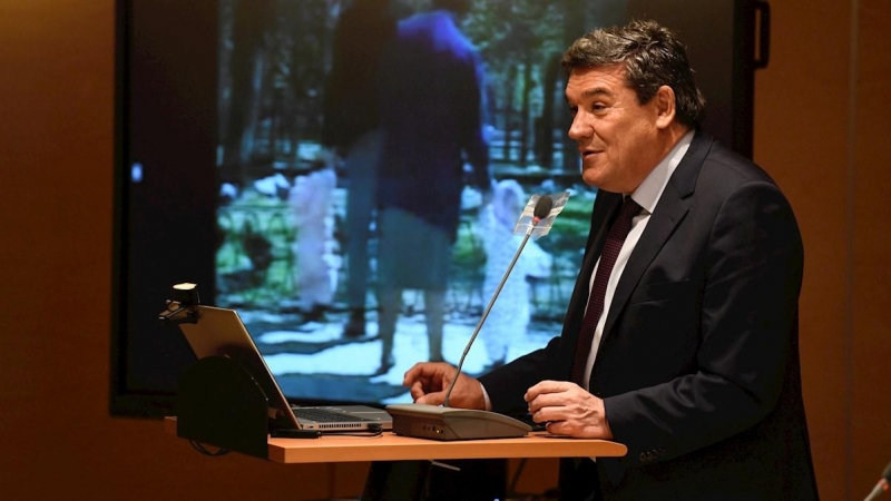 El ministro de Inclusión, Seguridad Social y Migraciones, José Luis Escrivá, presenta Import@ss, el nuevo portal de la Seguridad Social, en Madrid, este jueves.