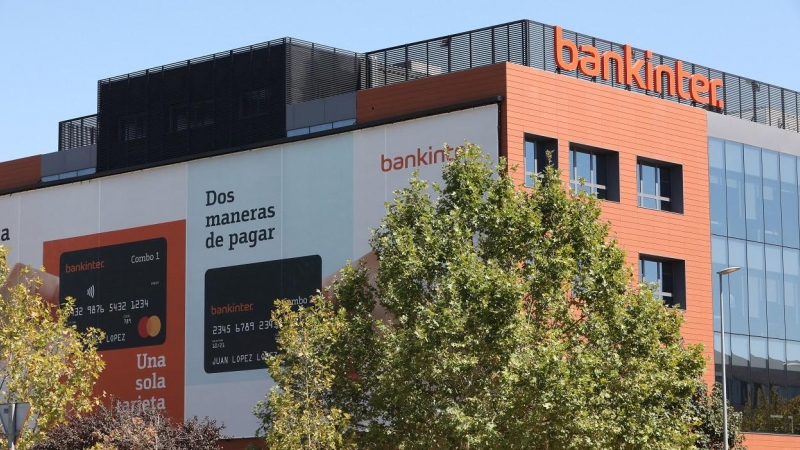 Fachada de las oficinas de Bankinter en Madrid. E.P./Marta Fernández