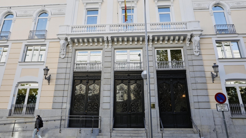 Fachada del edificio del Consejo General del Poder Judicial (CGPJ), en Madrid (España) a 18 de octubre de 2020.