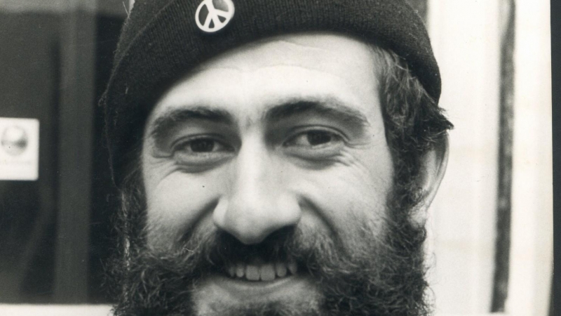 Pepe Beúnza, el primer objetor de conciencia político de España, en Utrecht en 1970.
