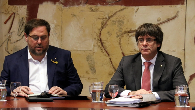Oriol Junqueras i Carles Puigdemont en una imatge d'arxiu quan formaven part del Govern.