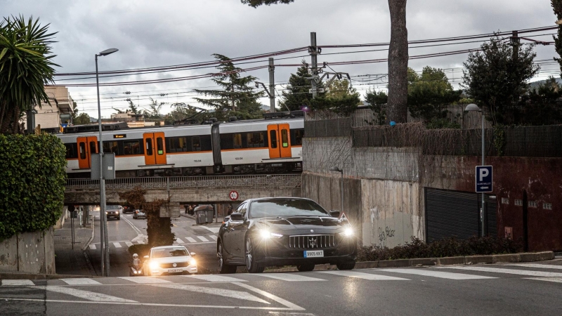 Un tren de FGC a Sant Cugat del Vallès.