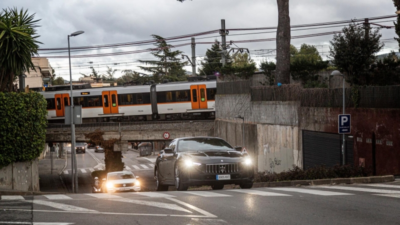 Un tren de FGC a Sant Cugat del Vallès.