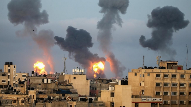 Ataques aéreos israelíes contra la Franja de Gaza.
