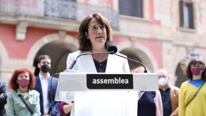 La presidenta de l'Assemblea, Elisenda Paluzie, a l'acte del migdia del 12 de maig del 2021 al Parlament de Catalunya.