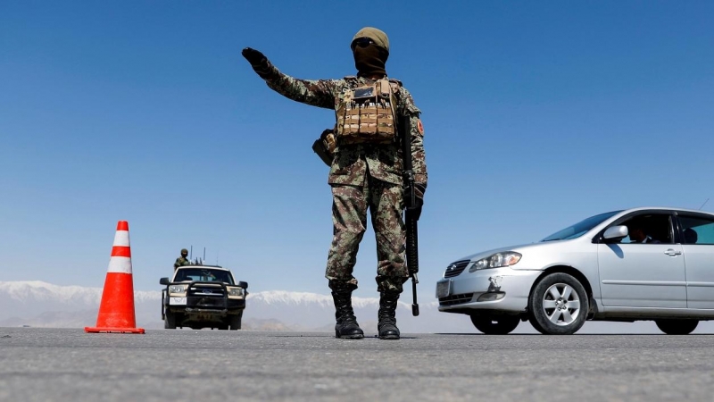 Soldado afgano en Kabul