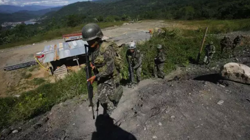 Militares en la región del VRAEM, donde tiene presencia la guerrilla maoísta Sendero Luminoso.