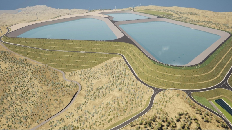 Simulació de les basses superiors del projecte Gironés-Raimats.