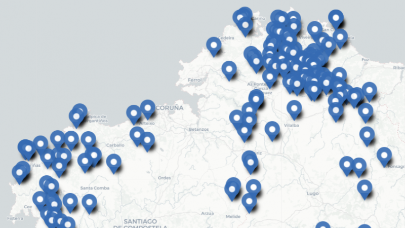 Mapa de parques eólicos en Galicia. - Asociación Empresarial Eólica
