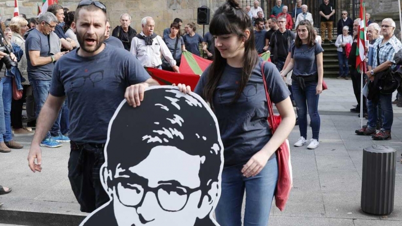 Manifestación en 2018 en memoria de Txabi Etxebarrieta.