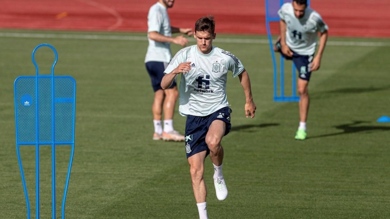 Fotografía de archivo del 31 de mayo de 2021 del defensa Diego Llorente durante un entrenamiento de la selección española en la Ciudad del Fútbol de las Rozas, en Madrid.