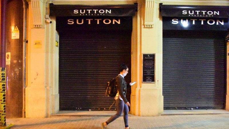 Una discoteca cerrada en Barcelona, Catalunya (España), el pasado 7 de octubre de 2020.