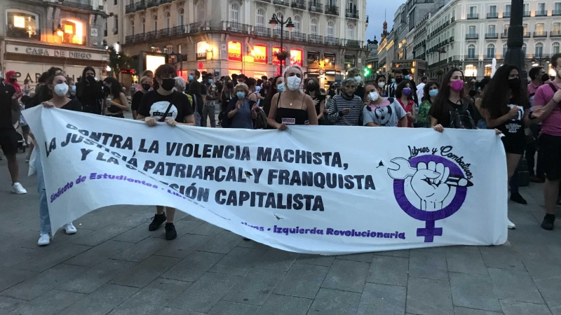 ´Concentración en la Puerta del Sol de Madrid contra la violencia machista.