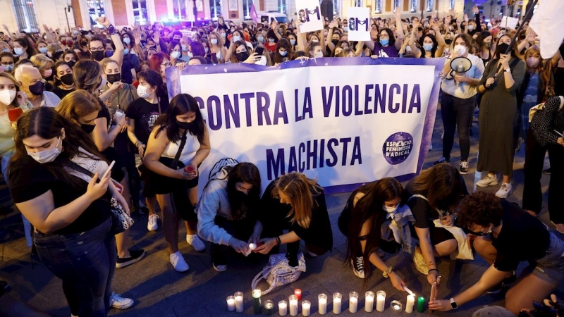 Asistentes a la concentración de en la madrileña Puerta del Sol.