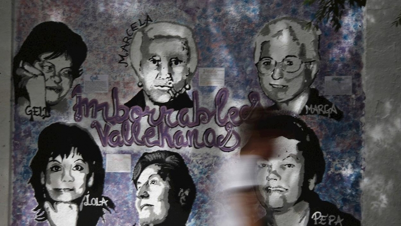 Imagen del mural feminista de las imborrables de Vallecas