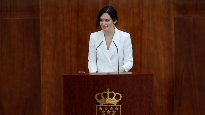 La presidenta en funciones y candidata a la Presidencia de la Comunidad de Madrid, Isabel Díaz Ayuso
