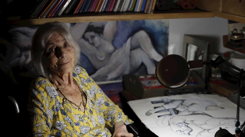 La valenciana Victoria Escrivá Palacios, conocida como Viví Escrivá y galardonada este jueves con el Premio Nacional de Ilustración