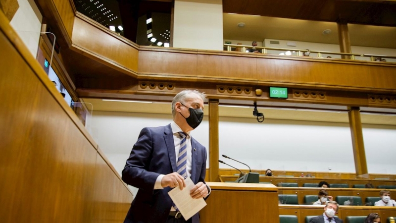 El lehendakari, Iñigo Urkullu, en el Parlamento Vasco el pasado 11 de junio de 2021.