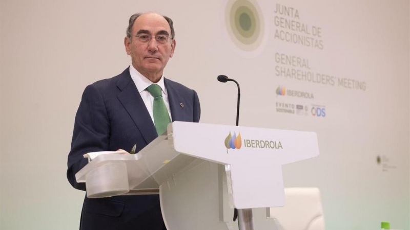 Ignacio Galán, presidente de Iberdrola, durante su intervención en la junta de accionistas de la eléctrica.