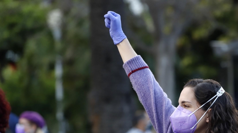 Concentración, baile feminista y lectura de manifiesto por el 8M, día internacional de la Mujer.