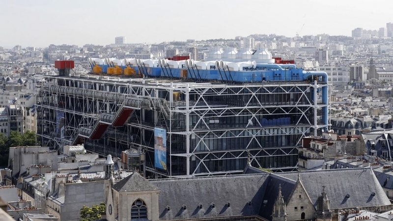 Vista del edificio del museo Centro Georges Pompidou, en París, tras su reapertura, en julio de 2107. AFP/François Guillot