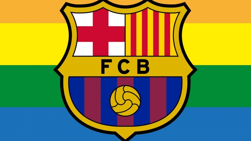 El F.C. Barcelona apoya al colectivo LGTBI en sus redes sociales.