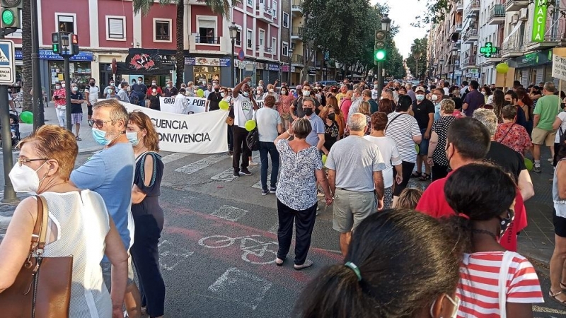 Imagen de la protesta vecinal en València.