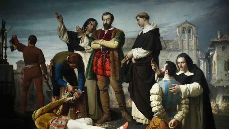Imagen de archivo de la obra pictórica 'Los comuneros Padilla, Bravo y Maldonado en el patíbulo' (1860), en el Museo Nacional del Prado (Madrid). - EUROPA PRESS