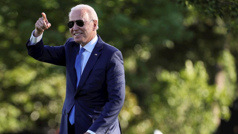 El presidente de Estados Unidos, Joe Biden, en el jardín sur de la Casa Blanca, el 25 de junio de 2021.