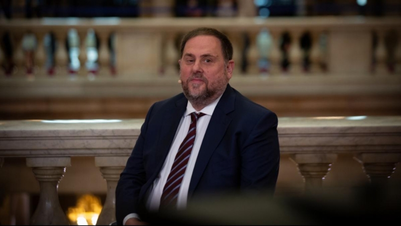 21/05/2021. Imagen de archivo del líder de Esquerra Republicana de Catalunya (ERC), Oriol Junqueras, en el Parlament de Catalunya. - EUROPA PRESS